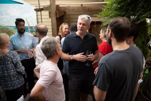 Members mingle at the CMPA-BC Summer BBQ